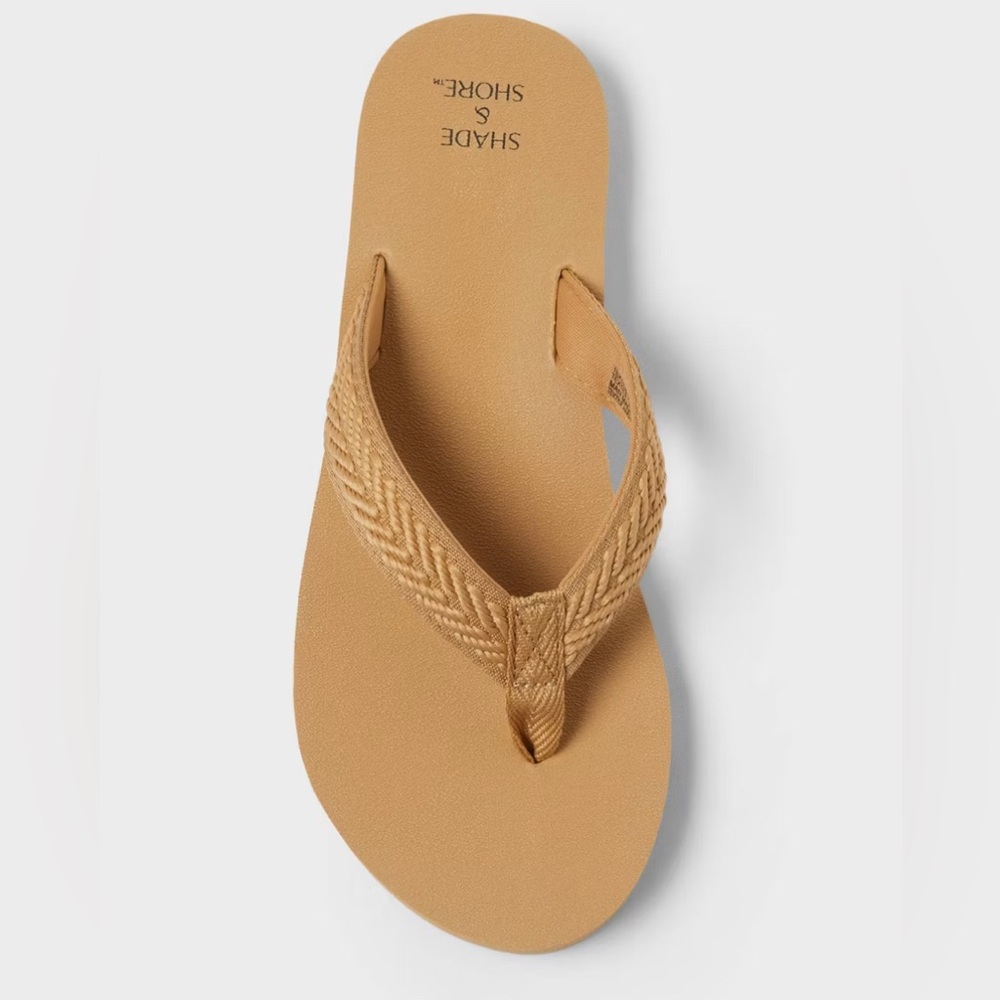 Women’s Shade & Shore Tan Braided Flip Flop “Nico” Sandals. Size 8. - Picture 6 of 16
